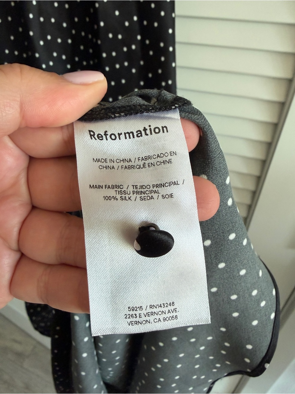 Reformation Daniela Silk Polka Dot Black Maxi Dress 6 - Picture 8 of 11